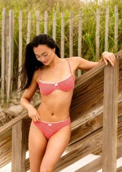 Daphne Bikini Bottom Red Gingham
