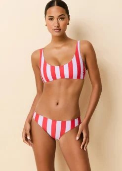 Elle Reversible Bikini Bottom Lipstick Red / Lavender