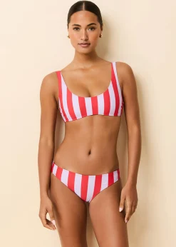 Elle Reversible Bikini Top Lipstick Red / Lavender