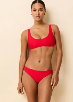 Elle Reversible Bikini Top Lipstick Red / Lavender