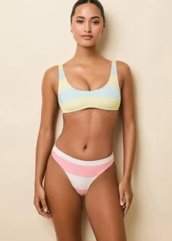 Elle Reversible Bikini Top Gelato Stripe