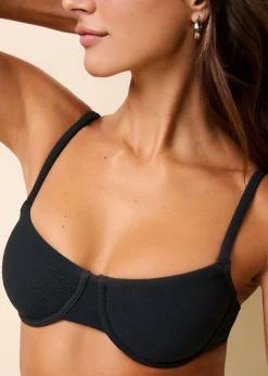 Eva Bikini Top Cloud Terry Noir