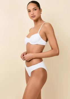 Eva Eyelet Bikini Top Optic White