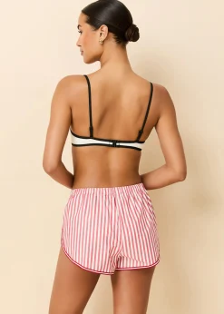 Lester Short Washed Red / Optic White Stripe