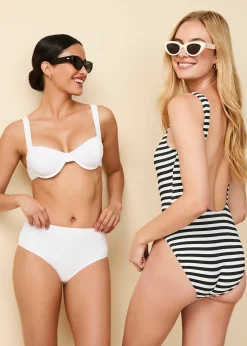 Lilo Ribbed Bikini Top Optic White