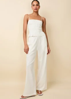 Linen Monaco Pant Optic White
