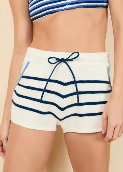 Louisa Short Maritime Navy Breton Stripe