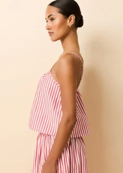 Maayan Top Washed Red / Optic White Stripe