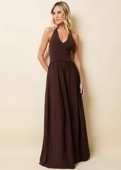 Maggie Dress Raisin Brown
