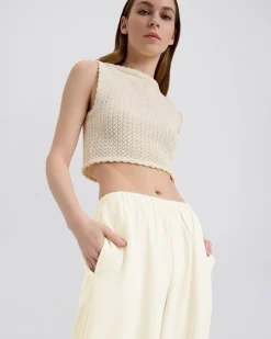 Monaco Pant Ecru