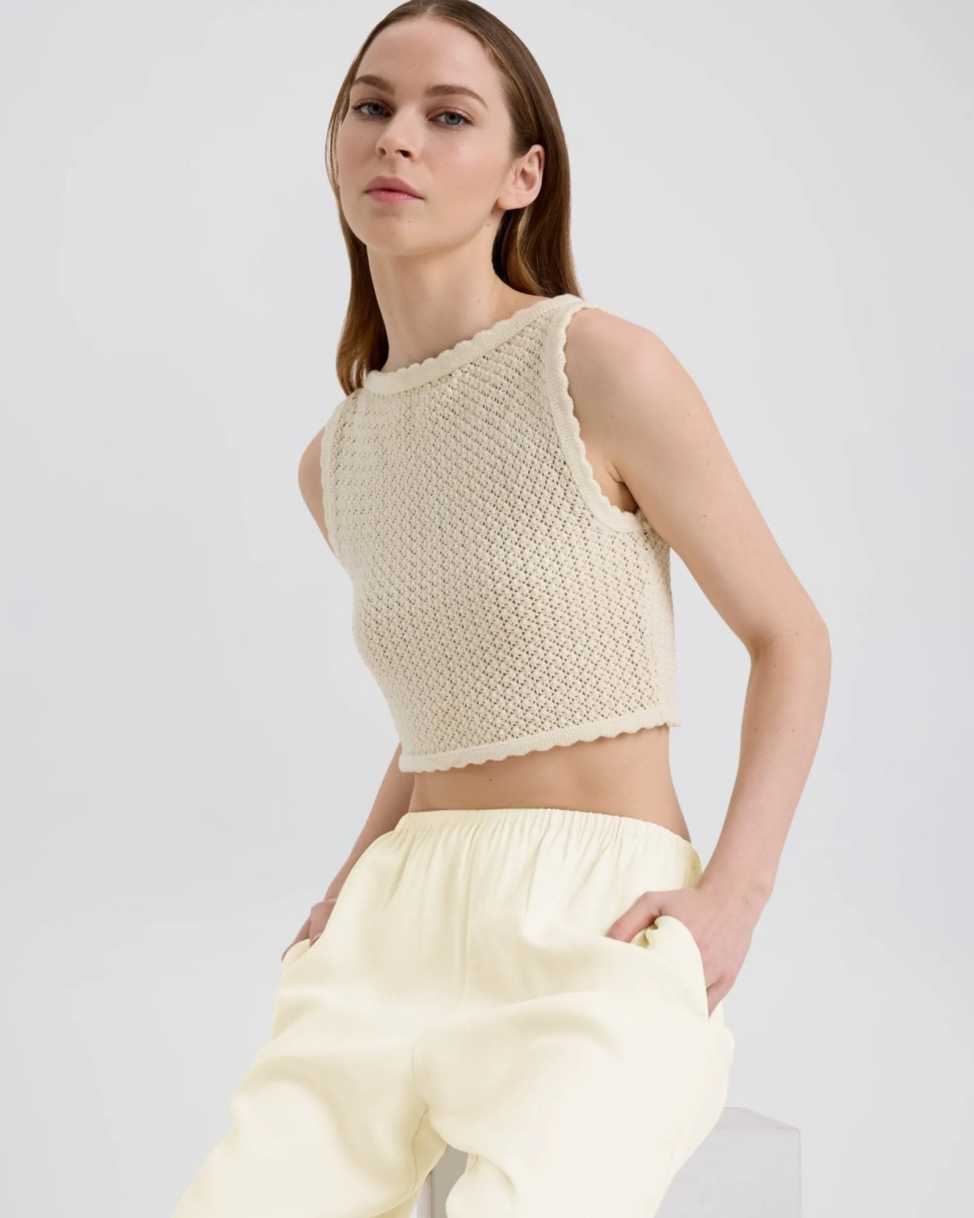 Monaco Pant Ecru