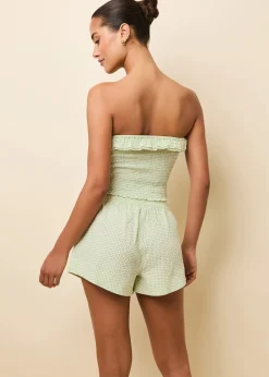Nikki Top Matcha Gingham