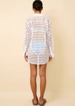 Oxford Tunic Classic Eyelet Optic White