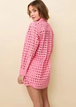 Oxford Tunic Classic Eyelet Taffy Pink