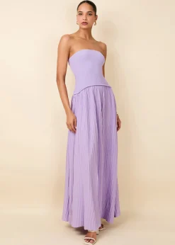 Strapless Soglio Dress Ribbed Lavender